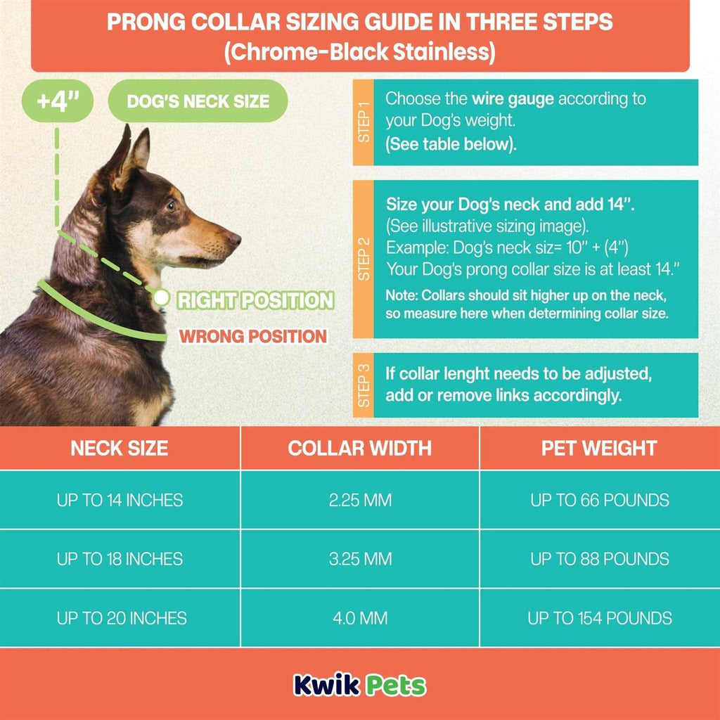 Training Dog Prong Collar with ClicLock, 14-in neck, 2.25-mm wide Q3671