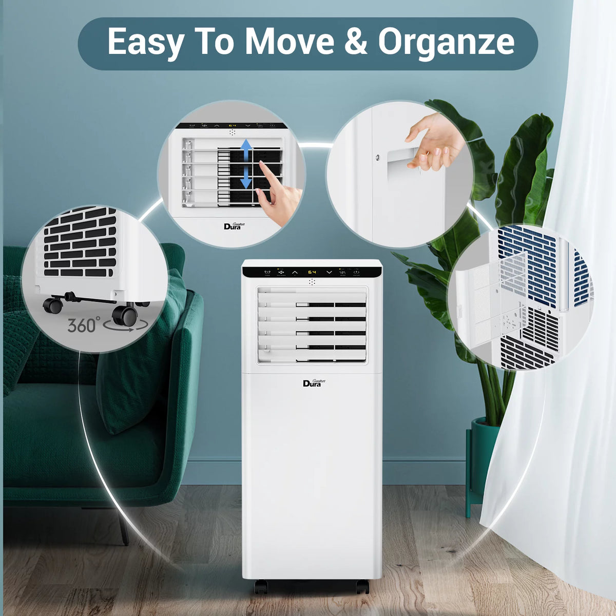Portable Air Conditioner 4900BTU 3-in-1 AC Unit with Window Kits Y53080