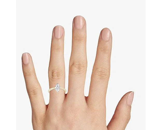 18K Yellow Gold Diamond Solitaire Ring Size 10.5 T91881