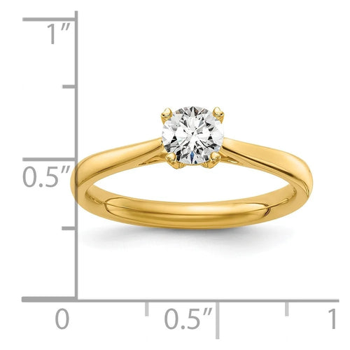 14K Yellow Gold Lab Grown Diamond Ring Size 7 X7775