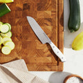 5 Fine Edge Santoku Knife with White Handle U40369