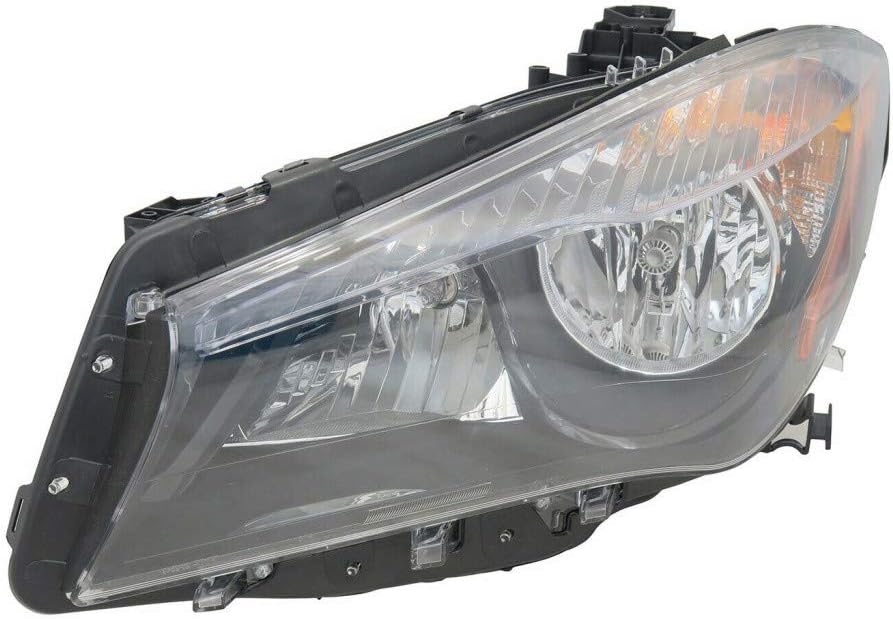 Passenger Side Headlight Assembly Black Housing V715
