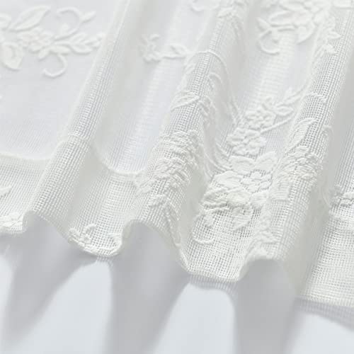 Scalloped Lace Sheer Curtains 2 Panels T3619