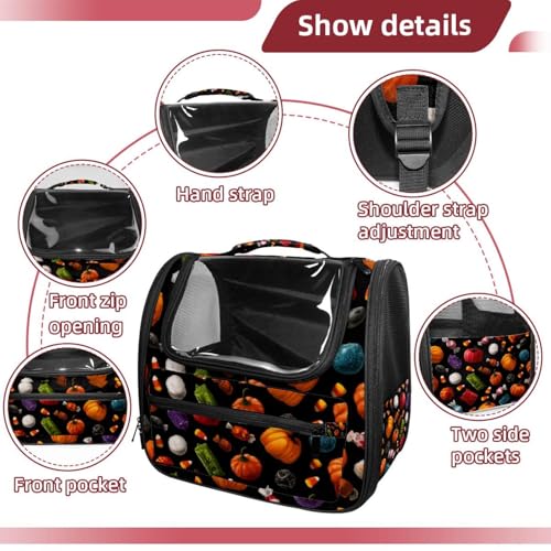 Halloween Pet Carrier Backpack with Ventilated Mesh Windows D60646