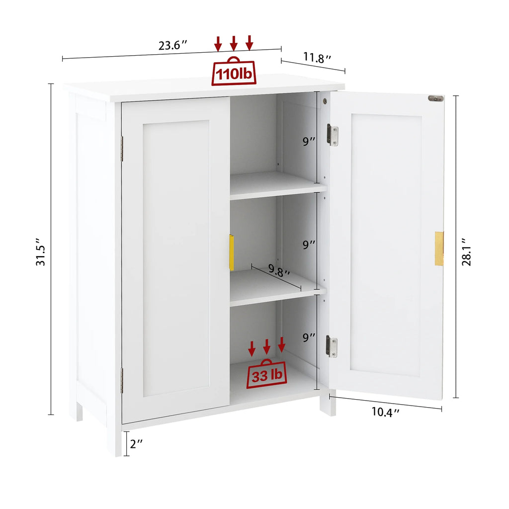 Bathroom Storage Cabinet with 2 Doors A866