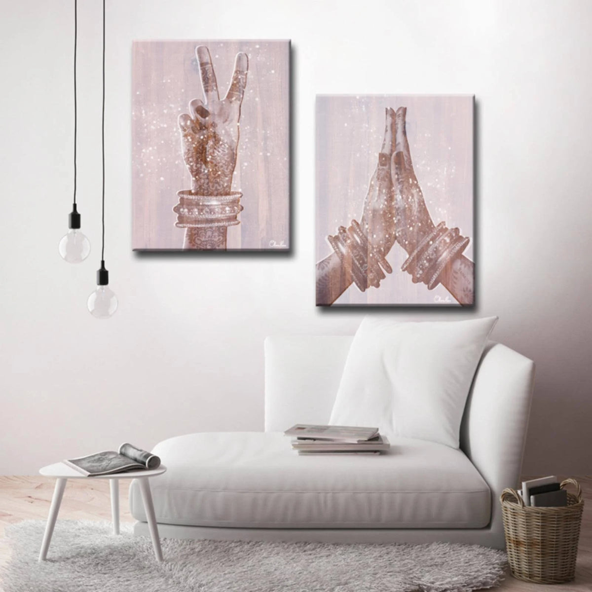 Peace and Namaste 2 Piece Canvas I651