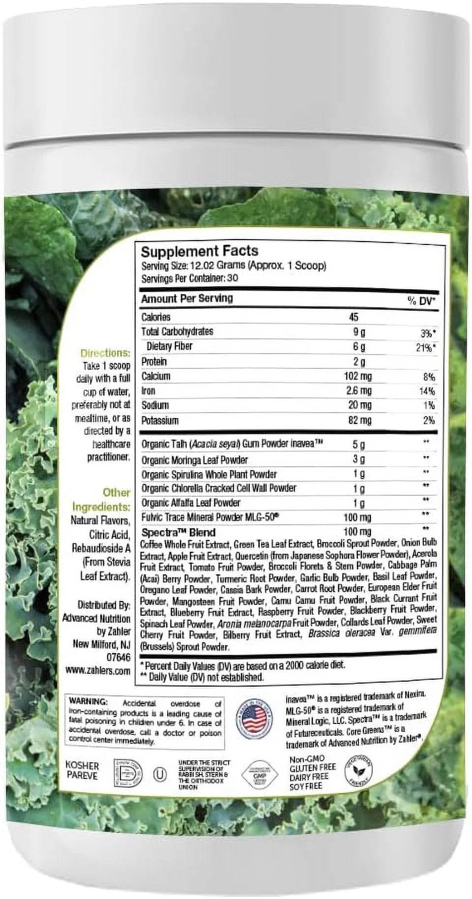 Core Greens Powder Superfood Supplement C4891