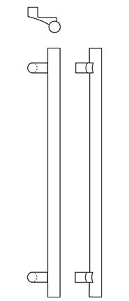 Clear Anodized Post Mount Offset Pull Flat Ends E422704