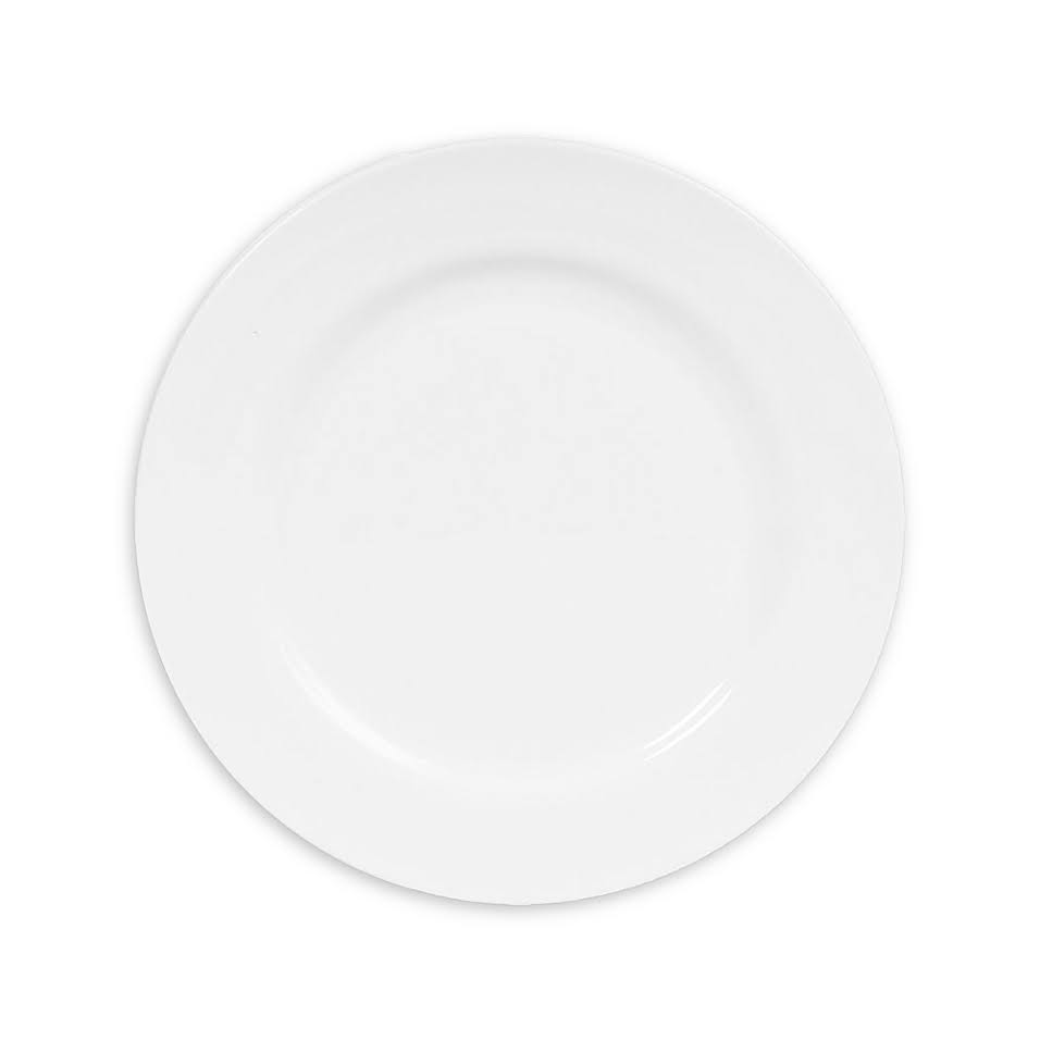 White Rim Salad Plates (Set of 12) D89105