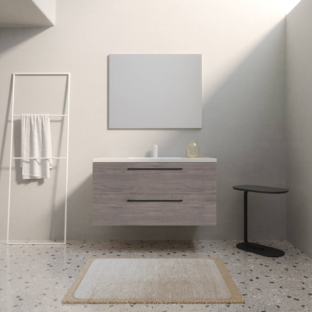 40x22 Oak Wood Bathroom Vanity Set with Sink Y53226