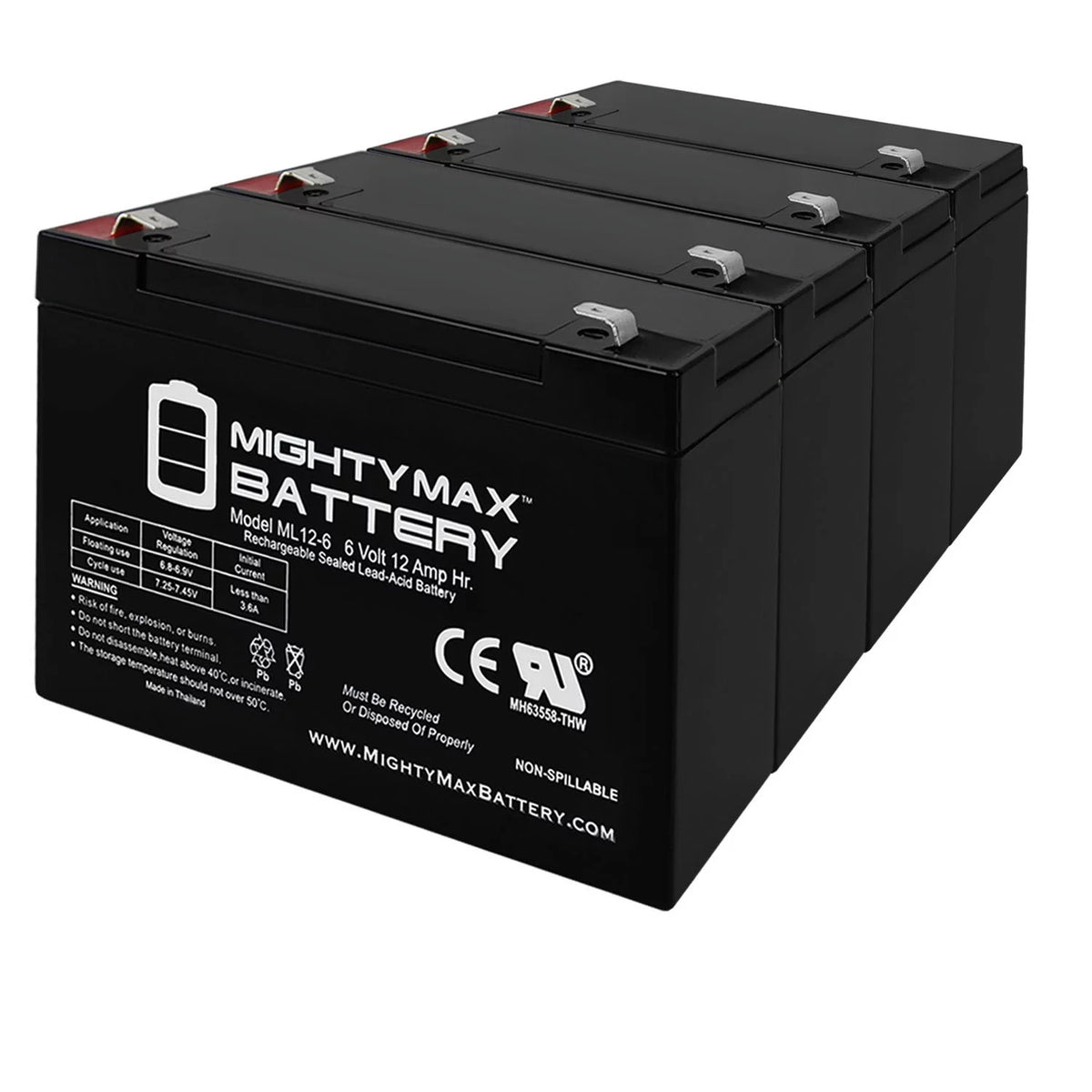 12AH F2 Battery 4 Pack R529