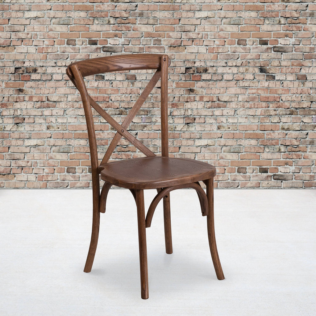 Cross Back Chair (Oak), Brown Q97148