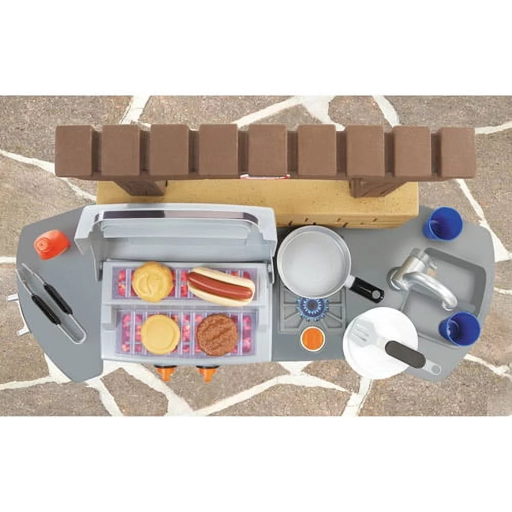 12-Piece Plastic Outdoor Pretend Play Kitchen Toys Playset S75743