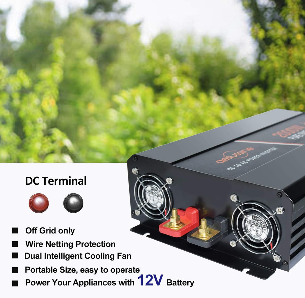 1000W Pure Sine Wave Power Inverter with LCD Display USB Port R60300