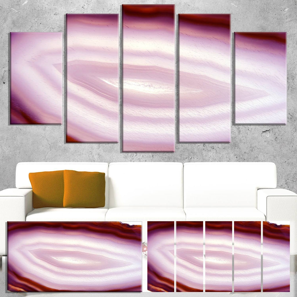 Pink Agate Geode Geological Crystals Canvas Artwork R807