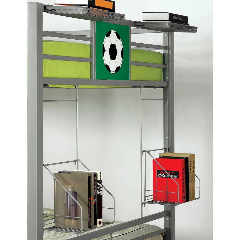 Green Metal 5-Piece Bunk Bed Set X1467
