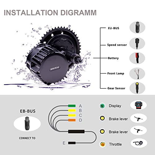 48V 750W Mid Drive Kit Motor for Electric Bike Conversion Kit W836803