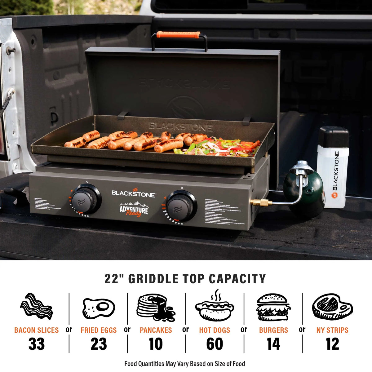 2-Burner 22 Propane Griddle with Hard Cover Y9588