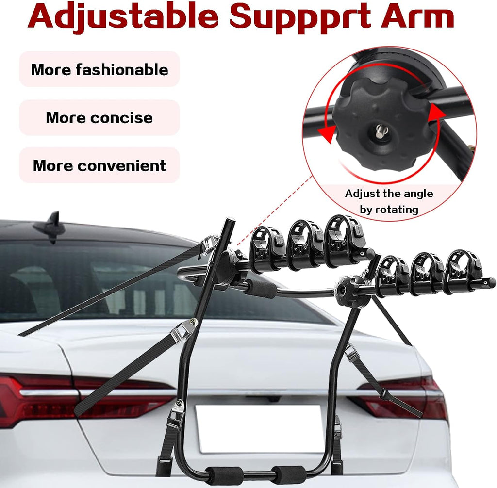 3 Bike Trunk Mount Bike Rack for Cars U941505
