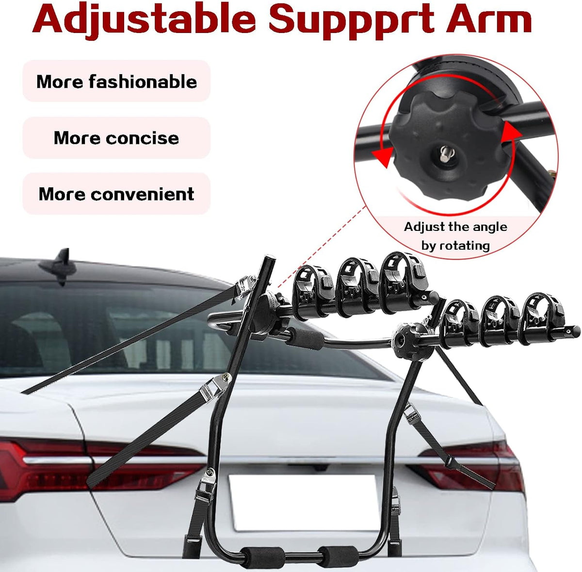 3 Bike Trunk Mount Bike Rack for Cars U941505
