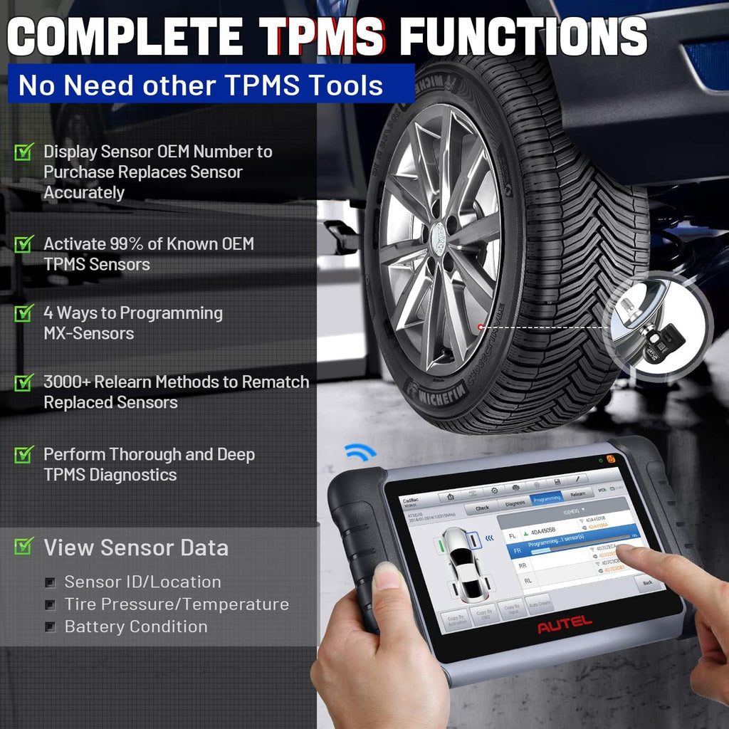 Autel MaxiCOM MK808TS Pro Diagnostic Scan Tool with Full TPMS Services U92762
