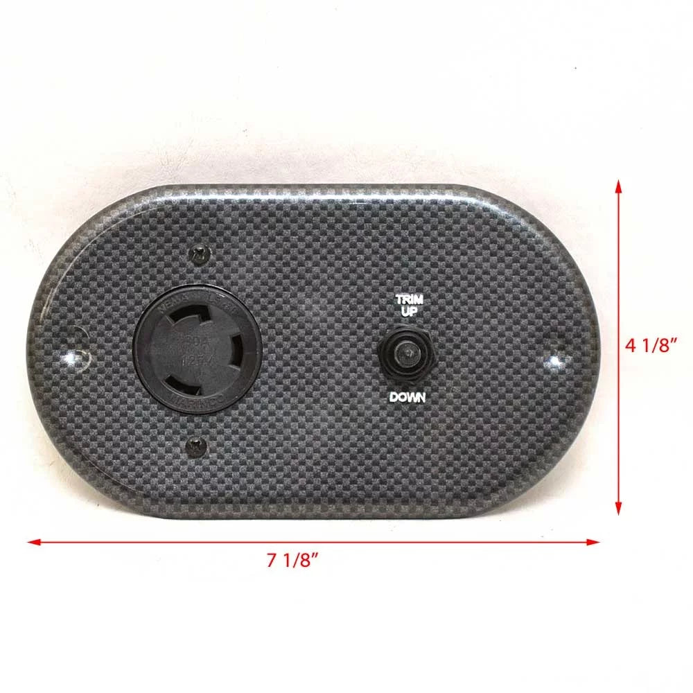 Boat Trolling Motor Panel 7 1/8 x 4 1/8 Inch 30A 125V J223855