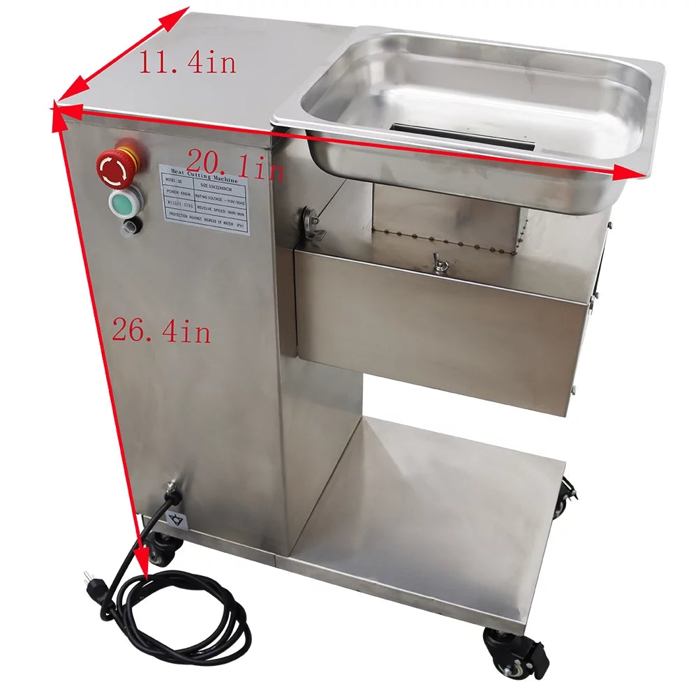 Stainless Electric Meat Slicer with 8mm Blade Z779332