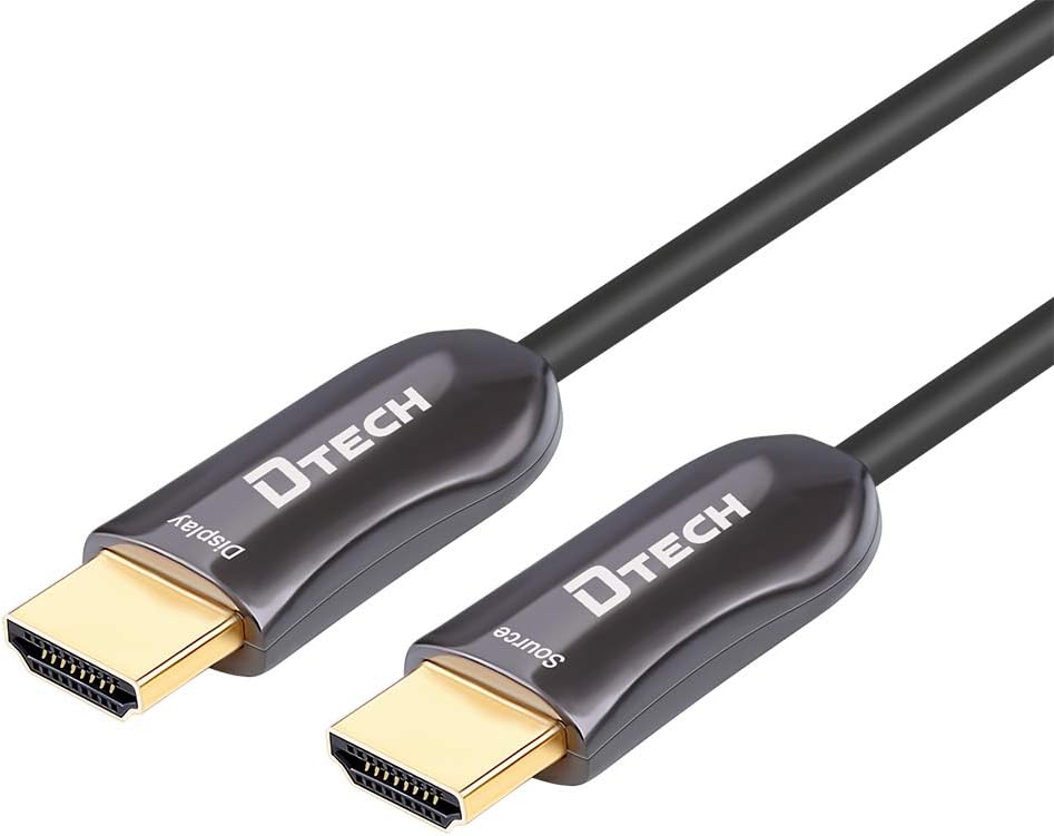 Fiber Optic HDMI Cable 50ft 4K60Hz 18Gbps Slim UHD Video Cord Pack of 2 X593
