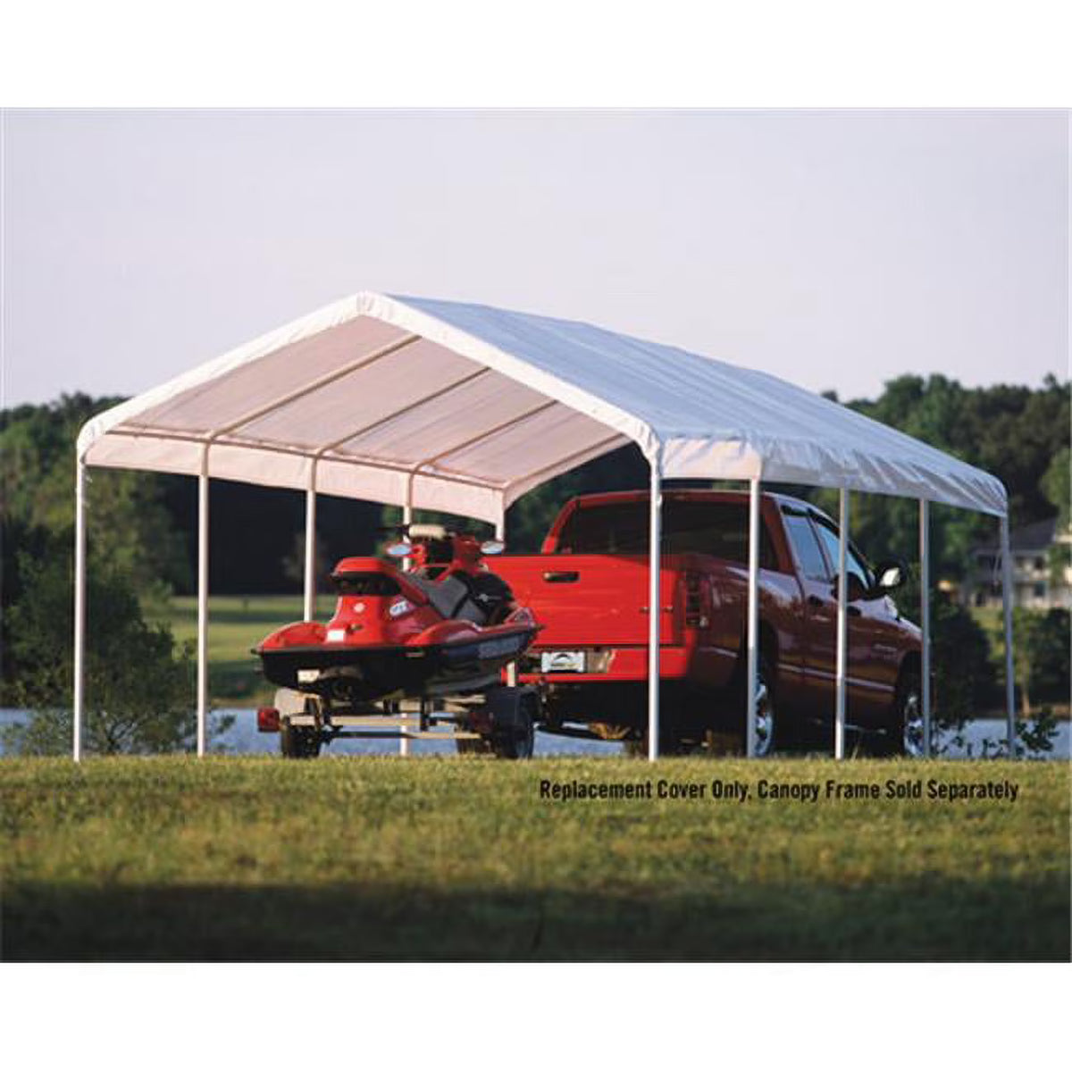 White Canopy Replacement Cover for 2 in. Frame Q549588