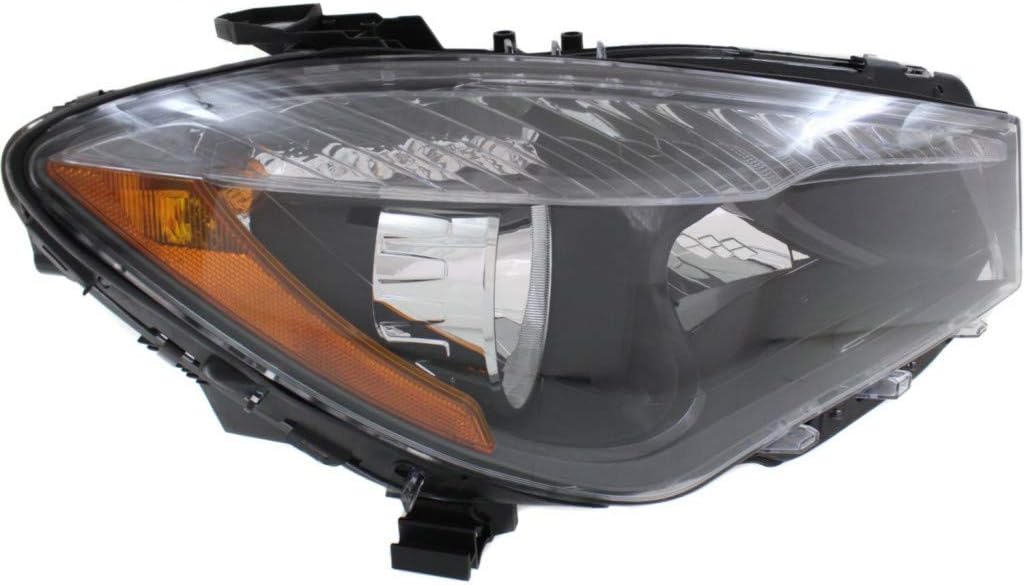 Passenger Side Headlight Assembly Black Housing V715