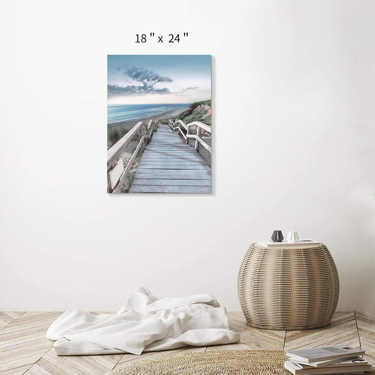 Wooden Path Wall Art on Wrapped Canvas (18''x24'') J277