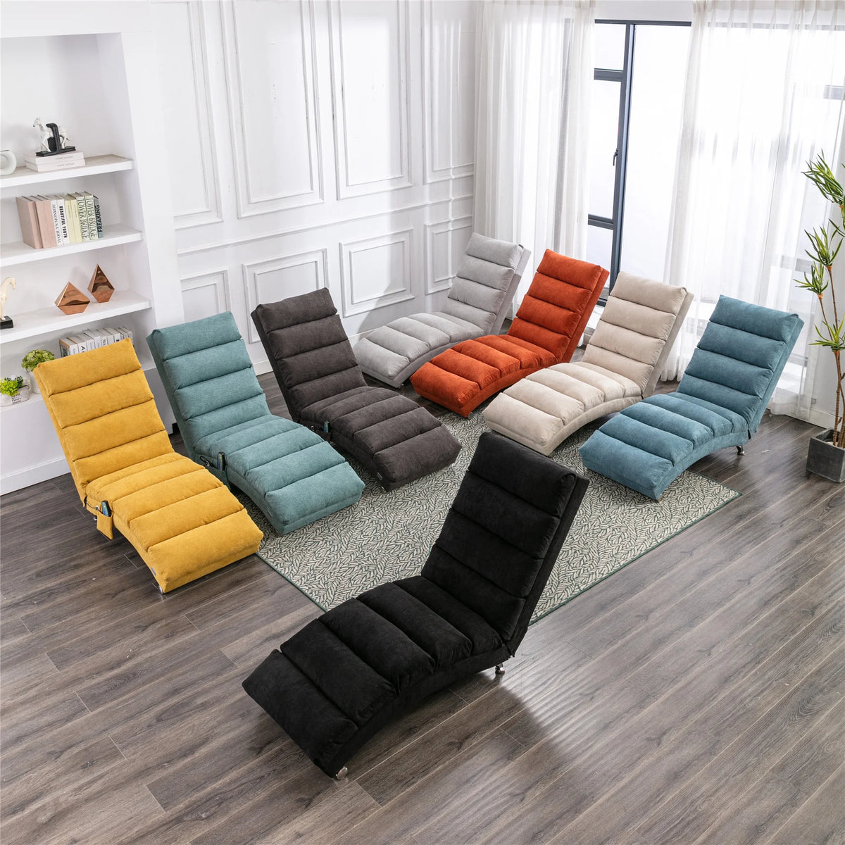 Black Linen Electric Massage Recliner Chair B5900
