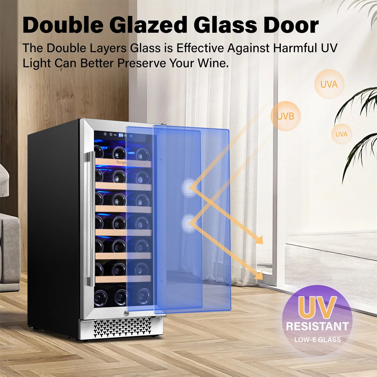 15" 33 Bottle Dual Zone Wine Cooler Refrigerator R8783