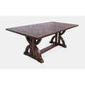 Distressed Acacia Herringbone Dining Table M75632