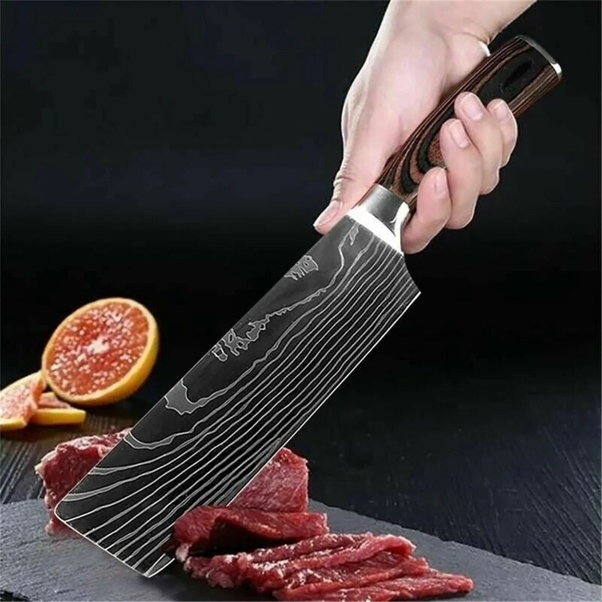 5 PCS Kitchen Knife Boxed Set with Sheaths C139