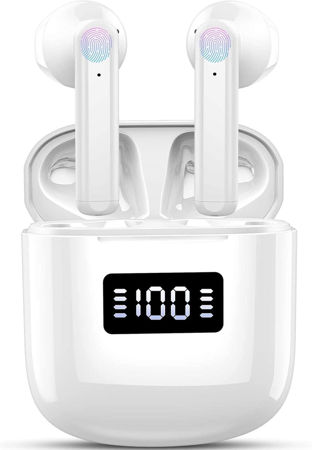 White Wireless Bluetooth 5.3 Earbud with 4 Microphones J27702