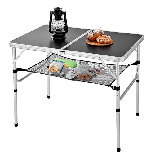 Folding Camp Table Adjustable Height Aluminum H588
