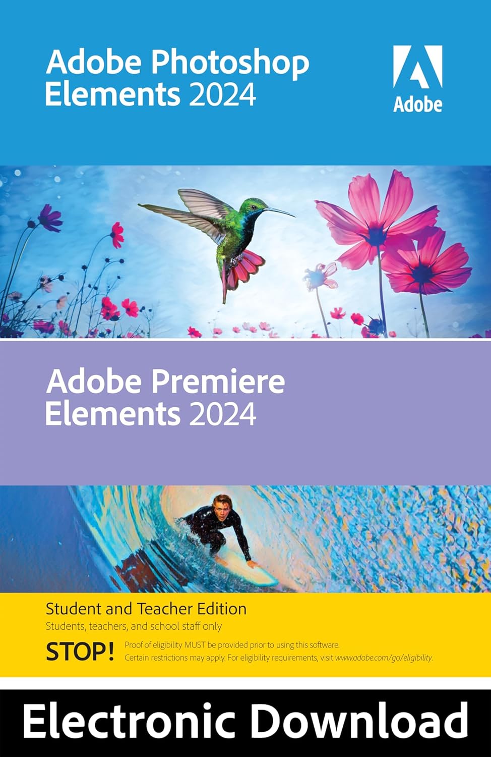 Photoshop Elements 2024 & Premiere Elements 2024 Student & Teacher Edition Mac Code X7197