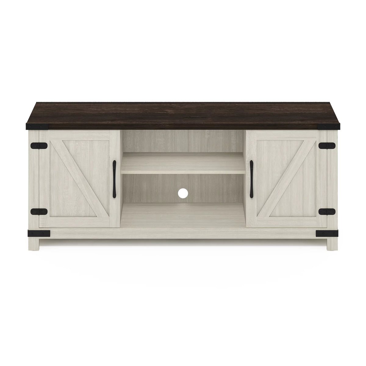Farmhouse TV Cabinet with Barn Door up to 70 Inch Y9825