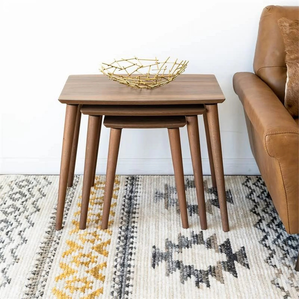 Wood Nesting Tables Set of 3 M2977