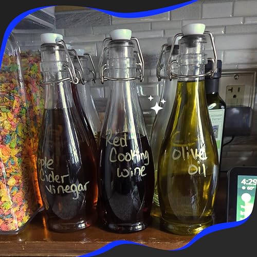 12 Pack 17 oz Glass Bottle Set with Swing Top Stoppers P227