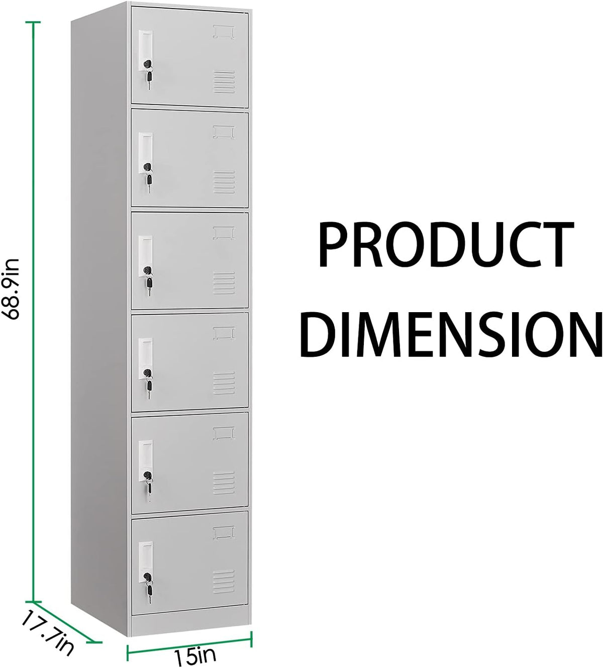 Light Gray Metal Locker Storage Cabinet I41544