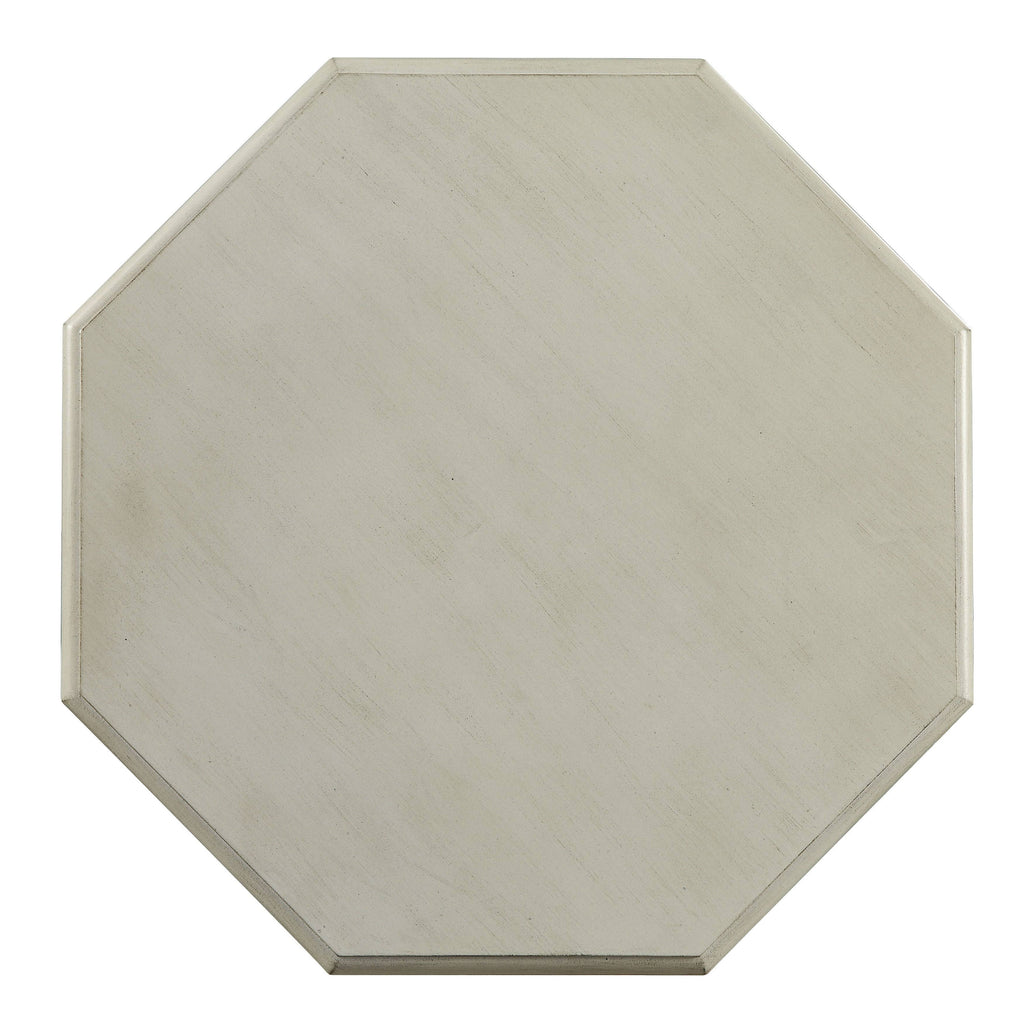 Blue Solid Wood Octagon Side Table Y407393