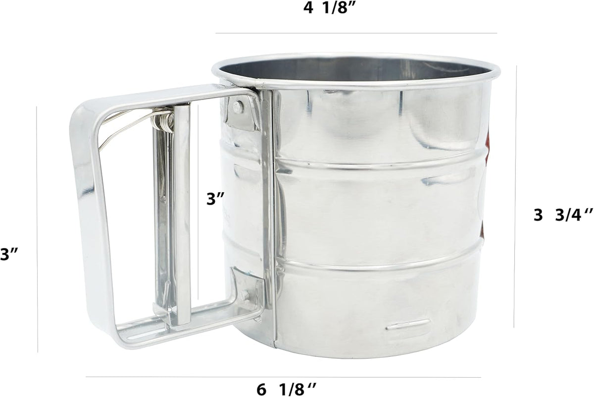 Stainless Steel Rotary Hand Crank Flour Sifter X904001