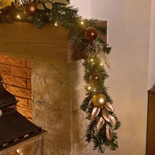 9 Ft Pre-Lit Christmas Garland with Lights R5649