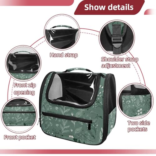Halloween Pet Carrier Backpack with Ventilated Mesh Windows D60646