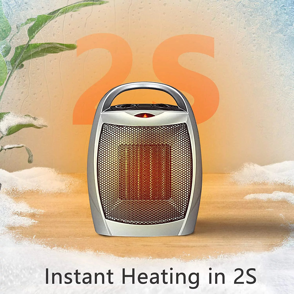 1500W Ceramic Portable Space Heater with Thermostat I366