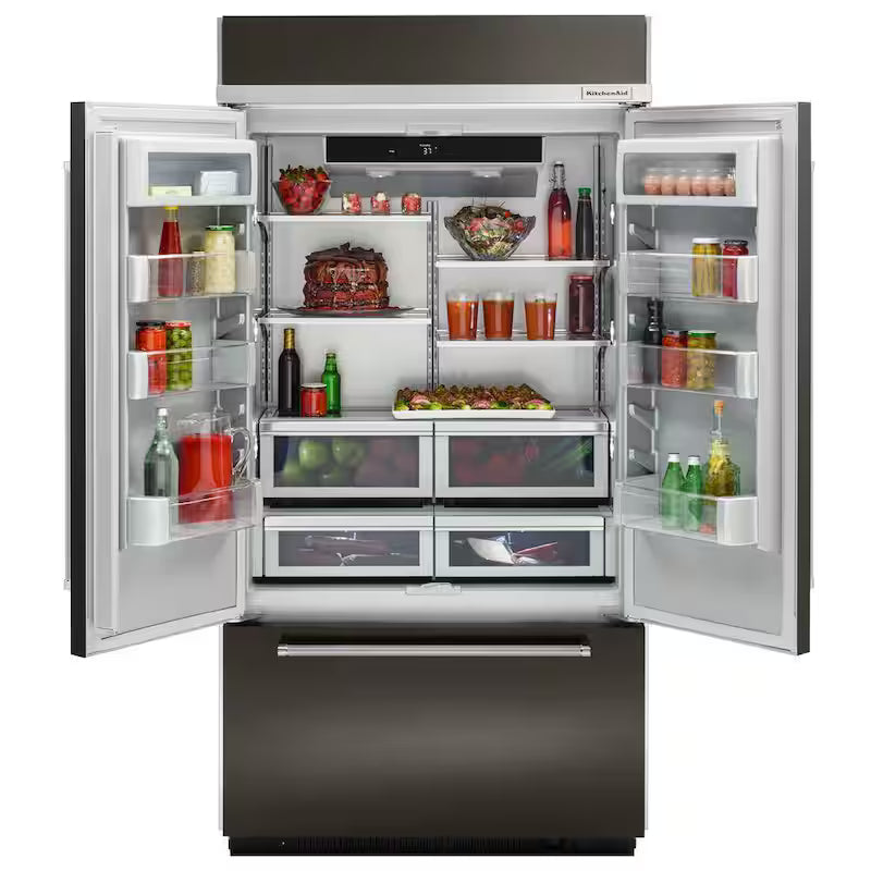 Black Stainless Built-In French Door Refrigerator Y650732