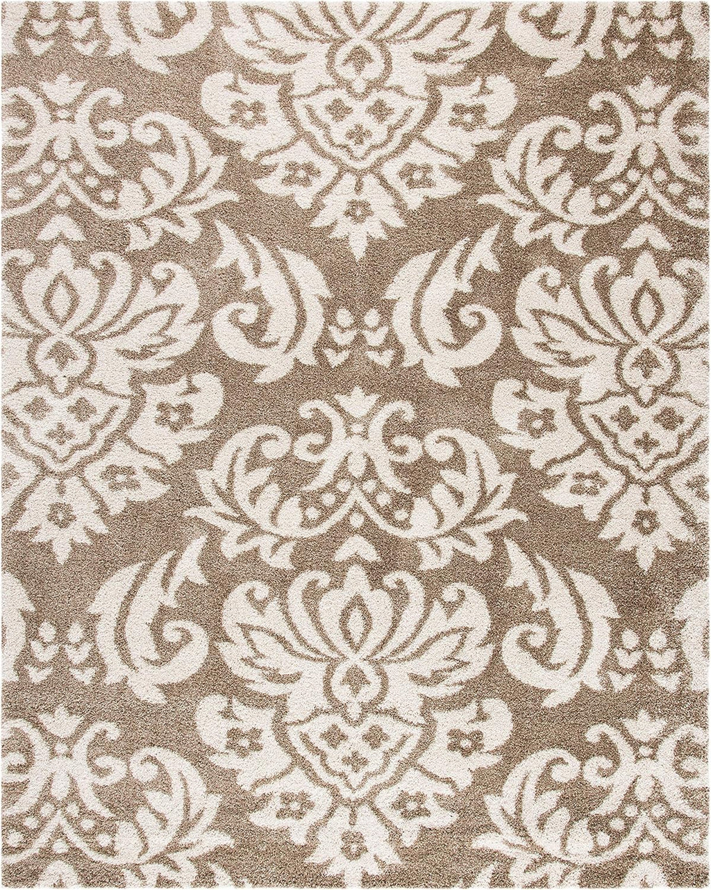 Beige & Cream 6' x 9' Area Rug M1978