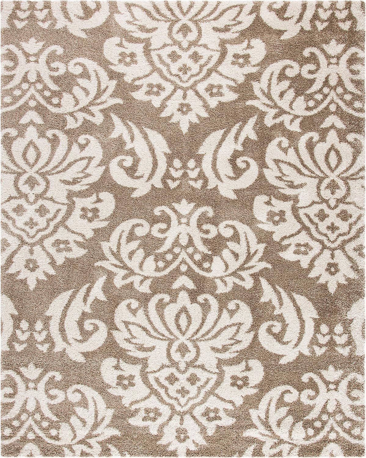 Beige & Cream 6' x 9' Area Rug M1978